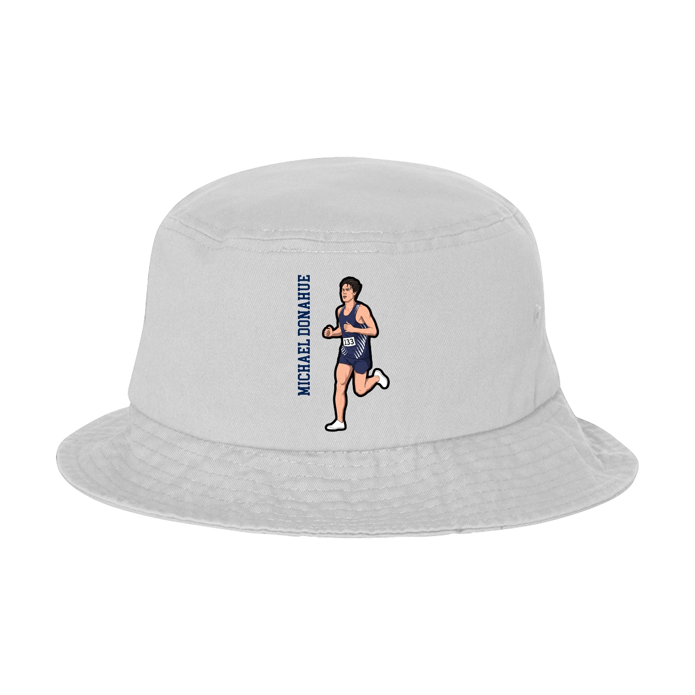 Bucket Cap — Name Vertical in White