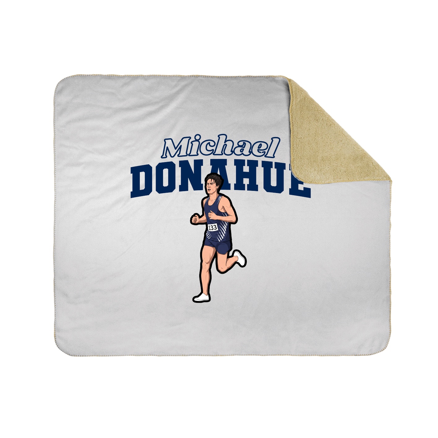 Throw Blanket — Name Arch in White