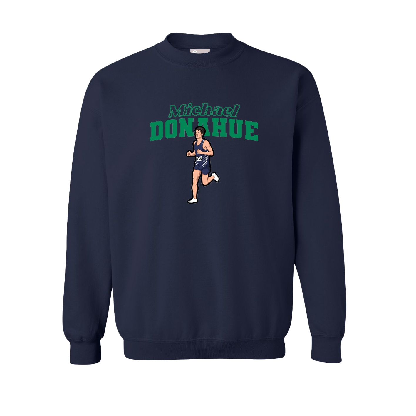 Fleece Crew — Name Arch in Navy