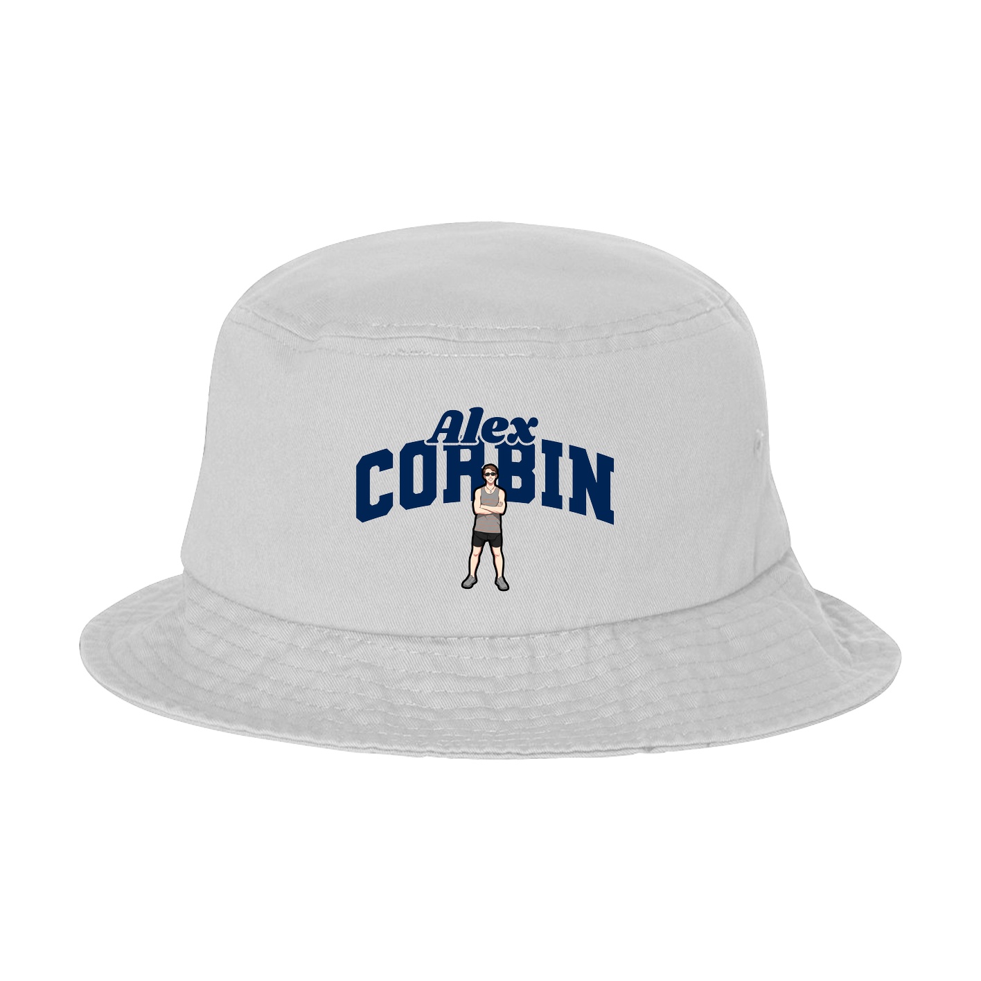 Bucket Cap — Signature Arch in White