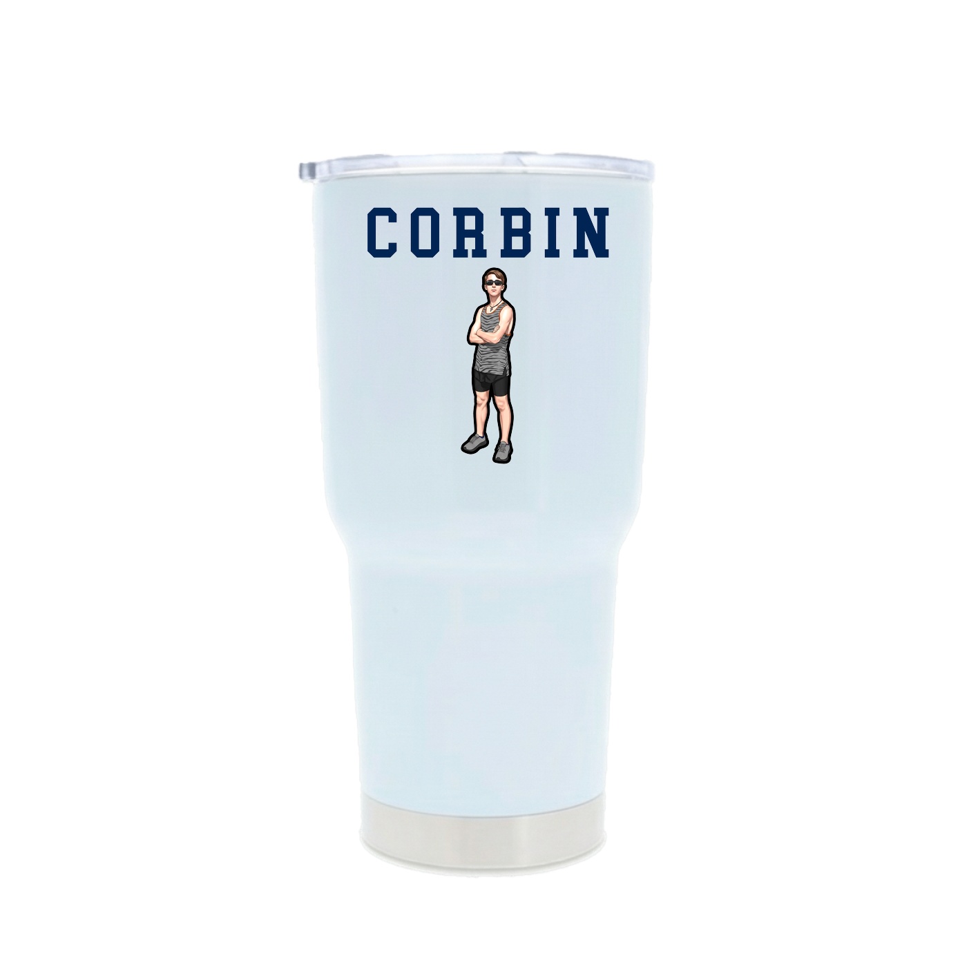 30oz Stainless Steel Tumbler — Shirsey in White