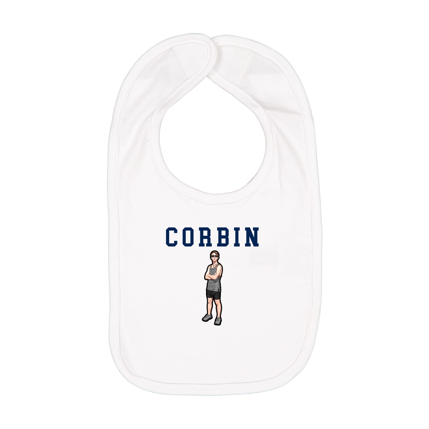 Infant Bib — Shirsey in White