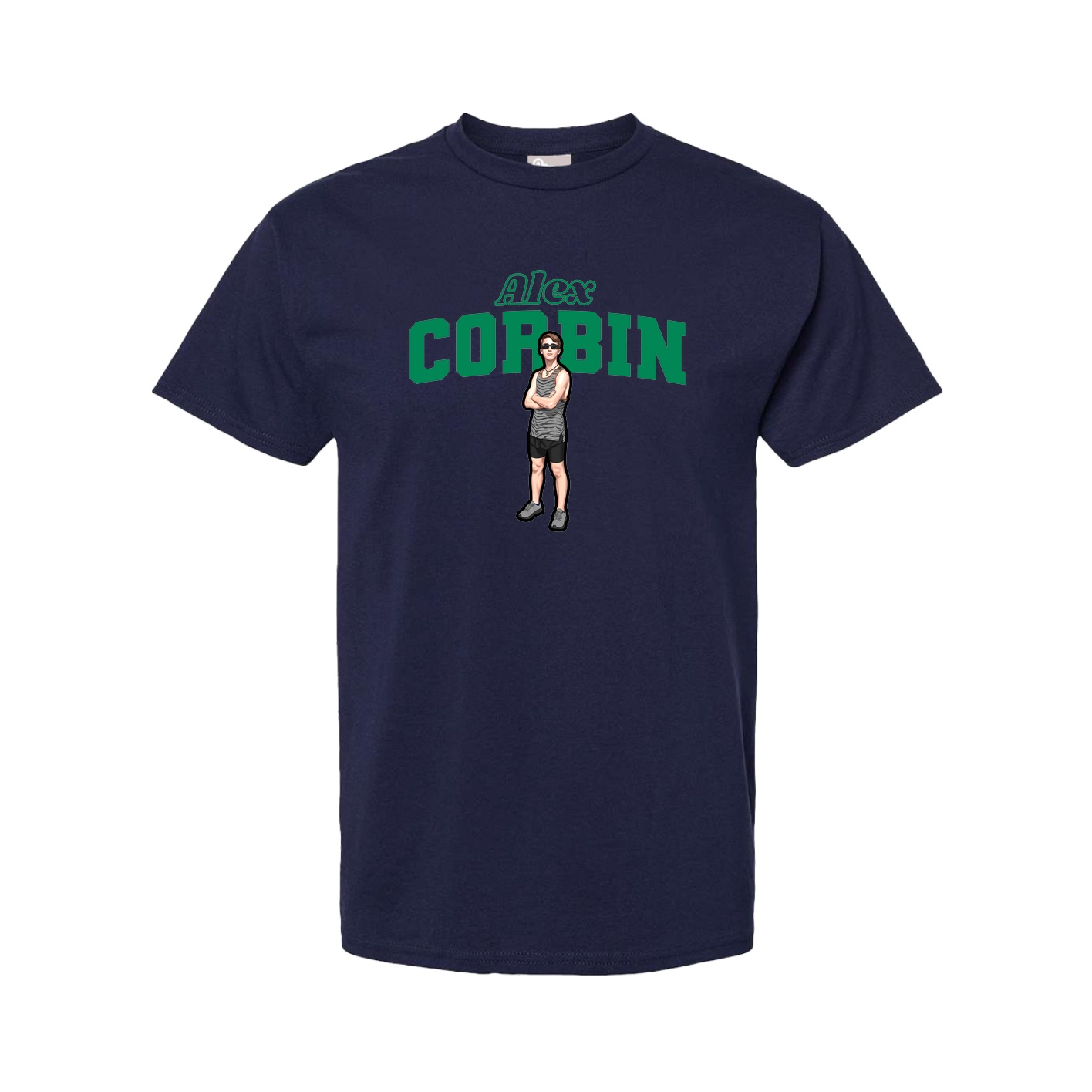 Youth Tee — Name Arch in Navy