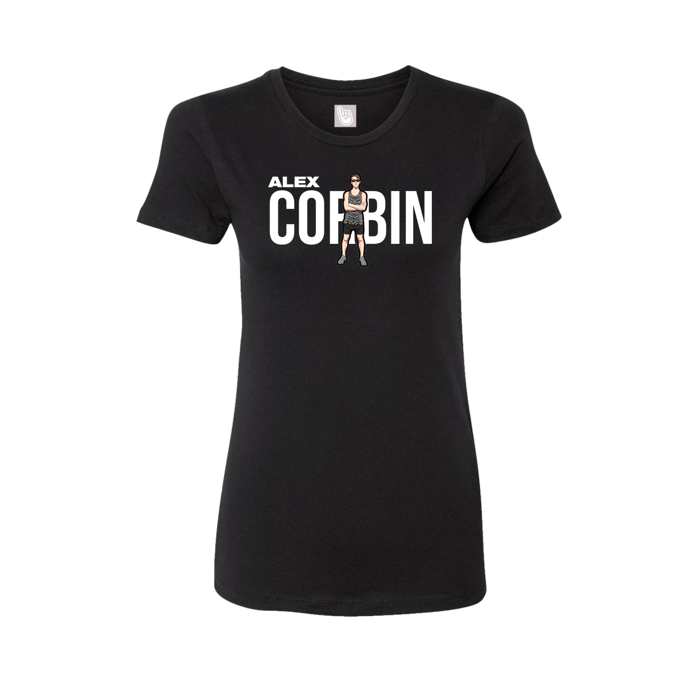Fitted Women's Tee — Player Name in Black
