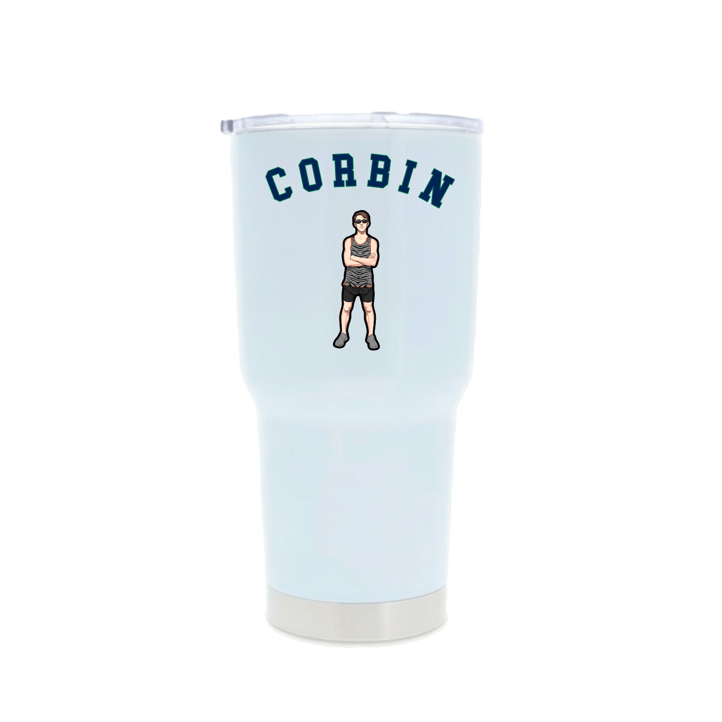 30oz Stainless Steel Tumbler — Shirsey Arch in White