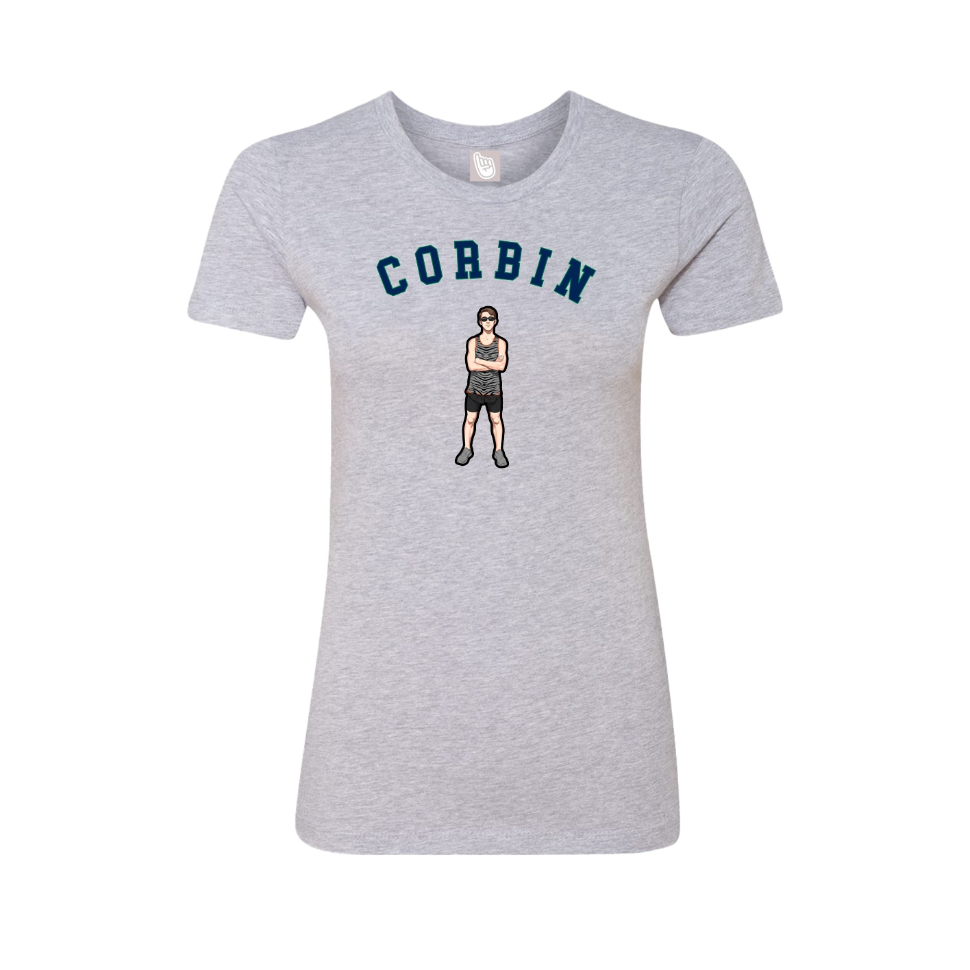 Fitted Women's Tee — Shirsey Arch in Grey