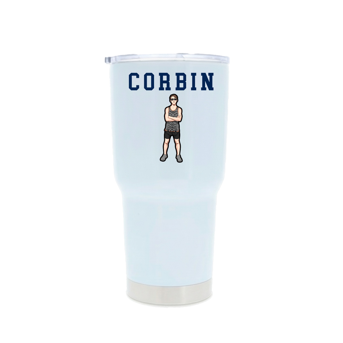 30oz Stainless Steel Tumbler — Shirsey in White