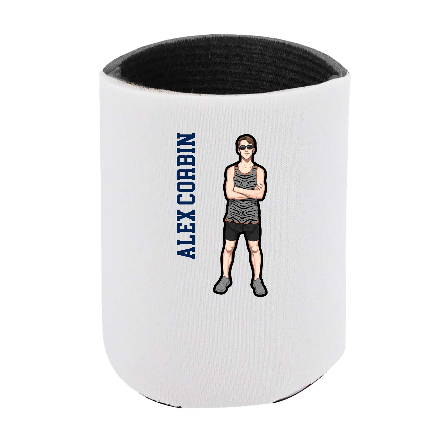 Can Holder — Name Vertical in White