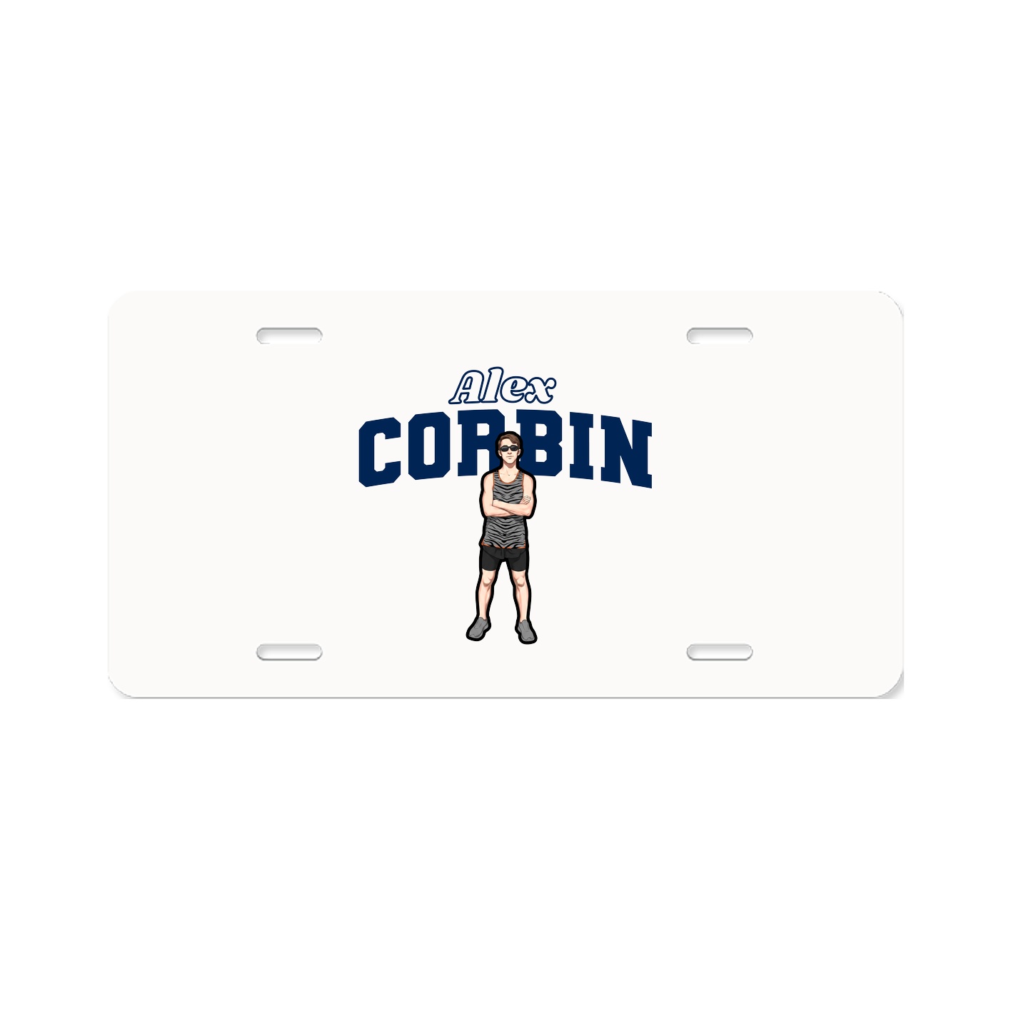 License Plate — Name Arch in Classic