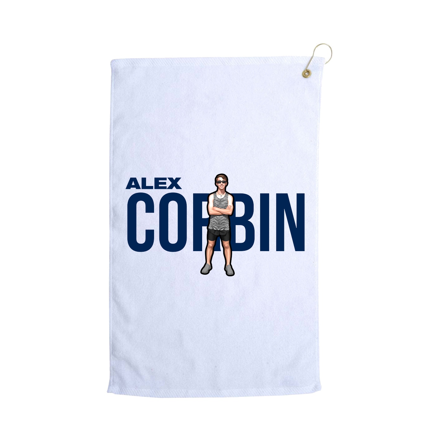 Golf Towel — Player Name in White
