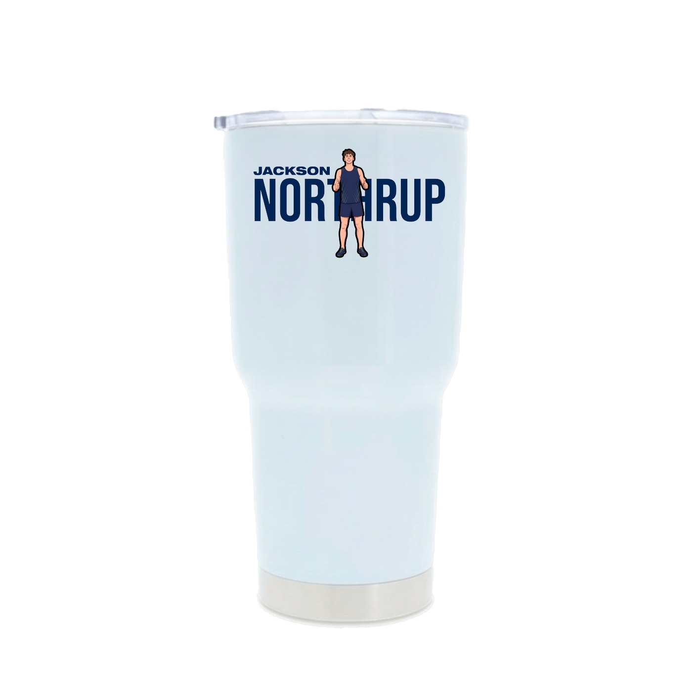 30oz Stainless Steel Tumbler — Player Name in White
