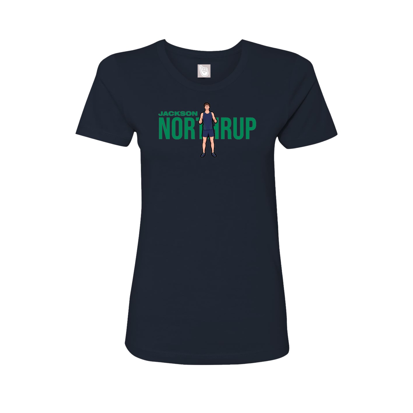 Fitted Women's Tee — Player Name in Navy