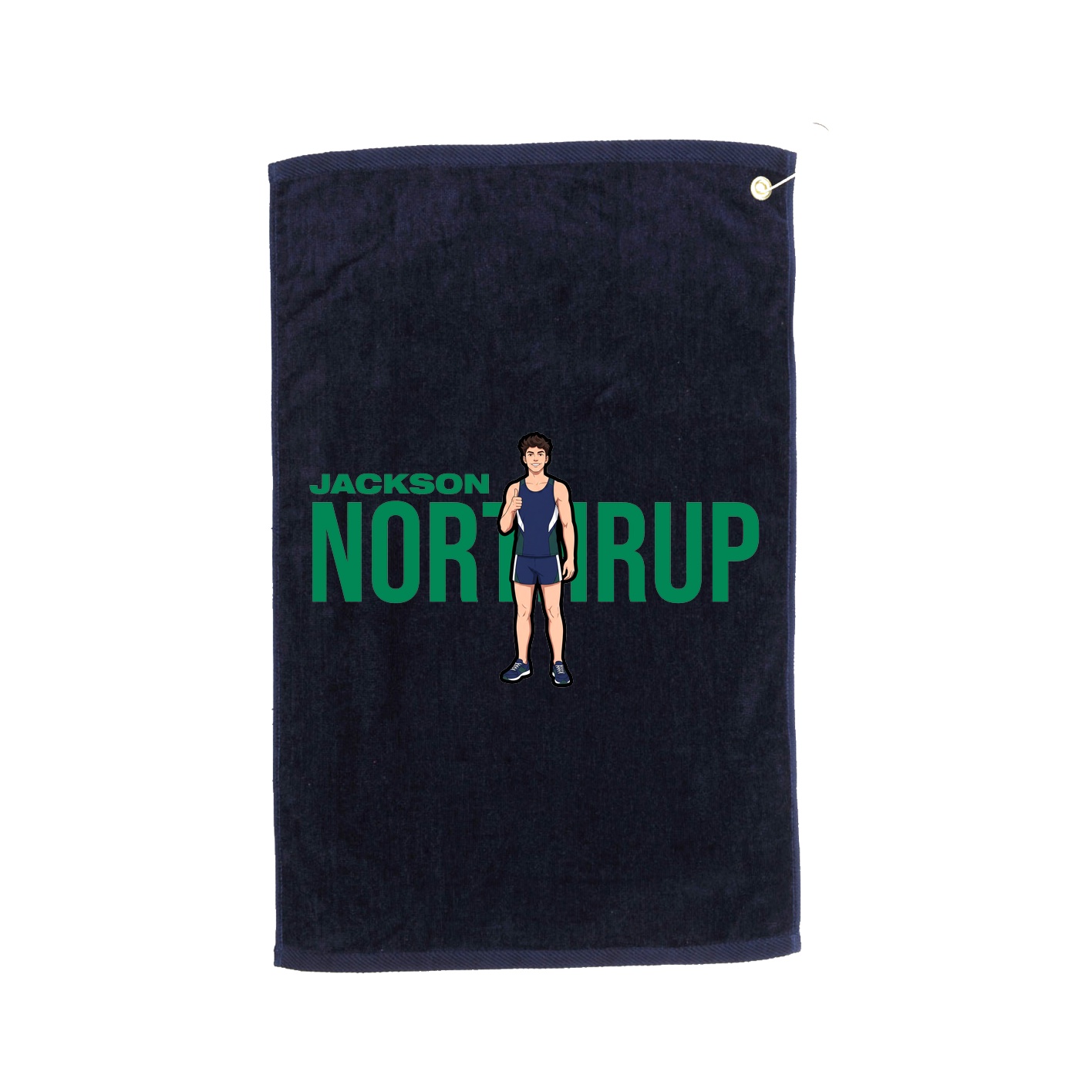 Golf Towel — Player Name in Navy