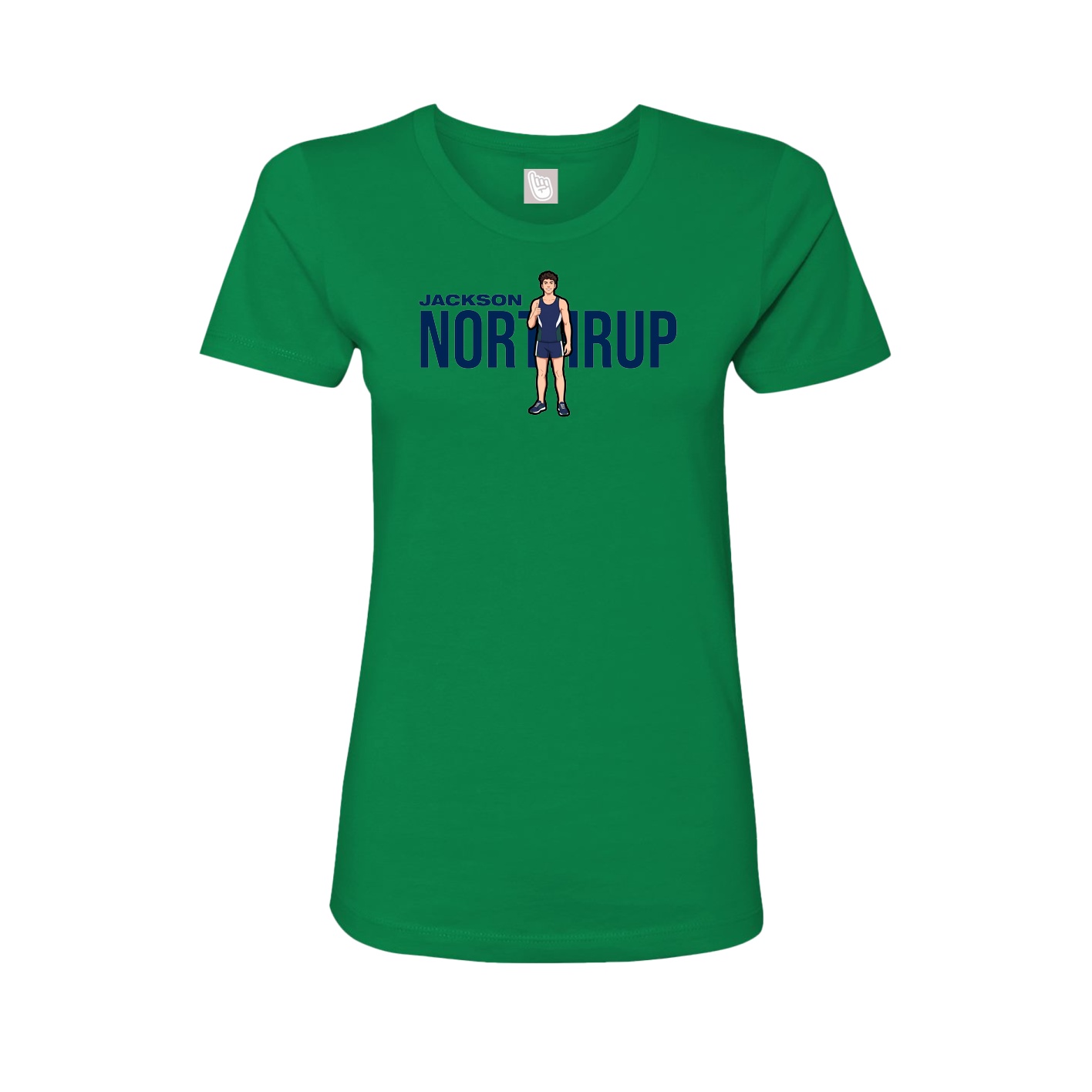 Fitted Women's Tee — Player Name in Green