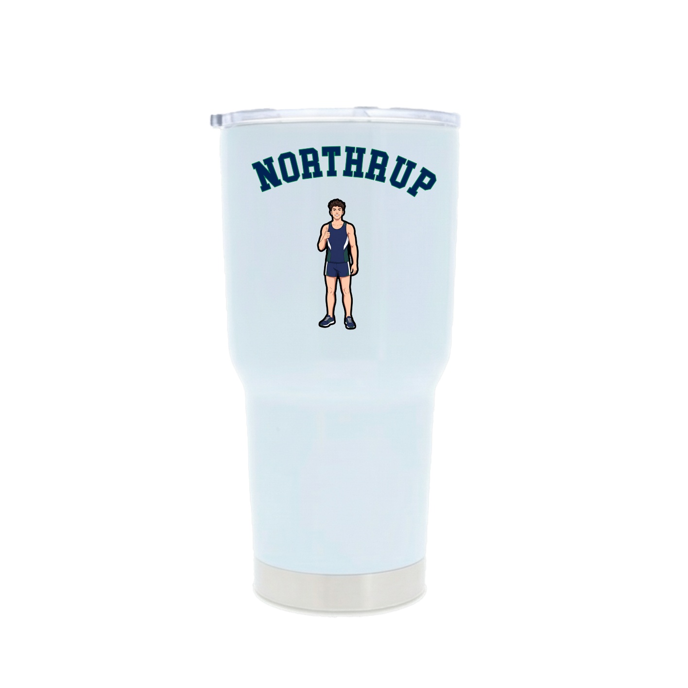 30oz Stainless Steel Tumbler — Shirsey Arch in White