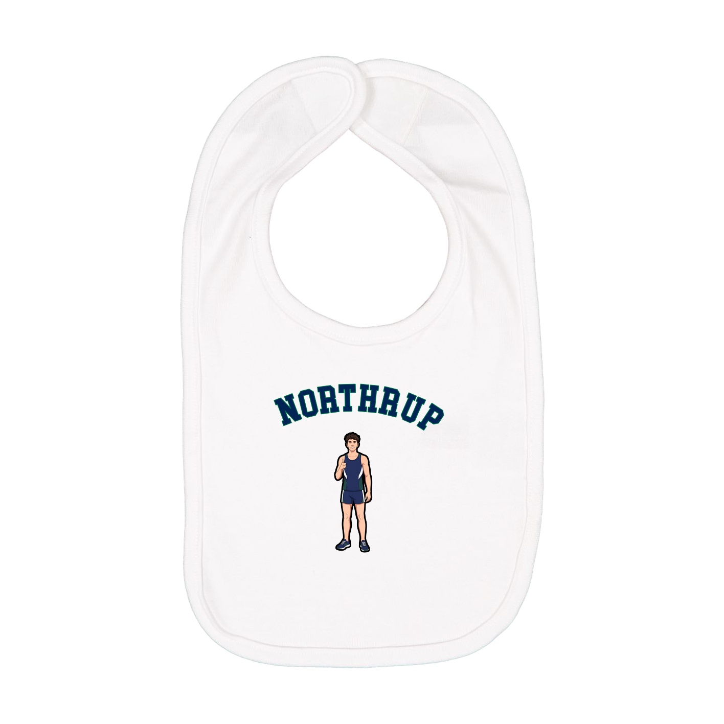 Infant Bib — Shirsey Arch in White