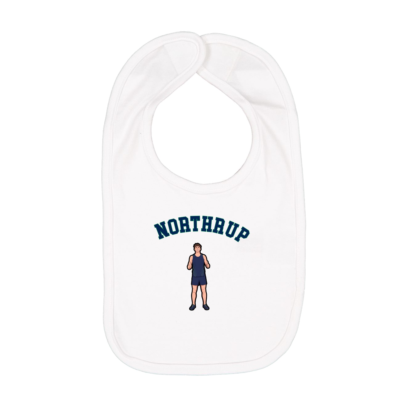Infant Bib — Shirsey Arch in White
