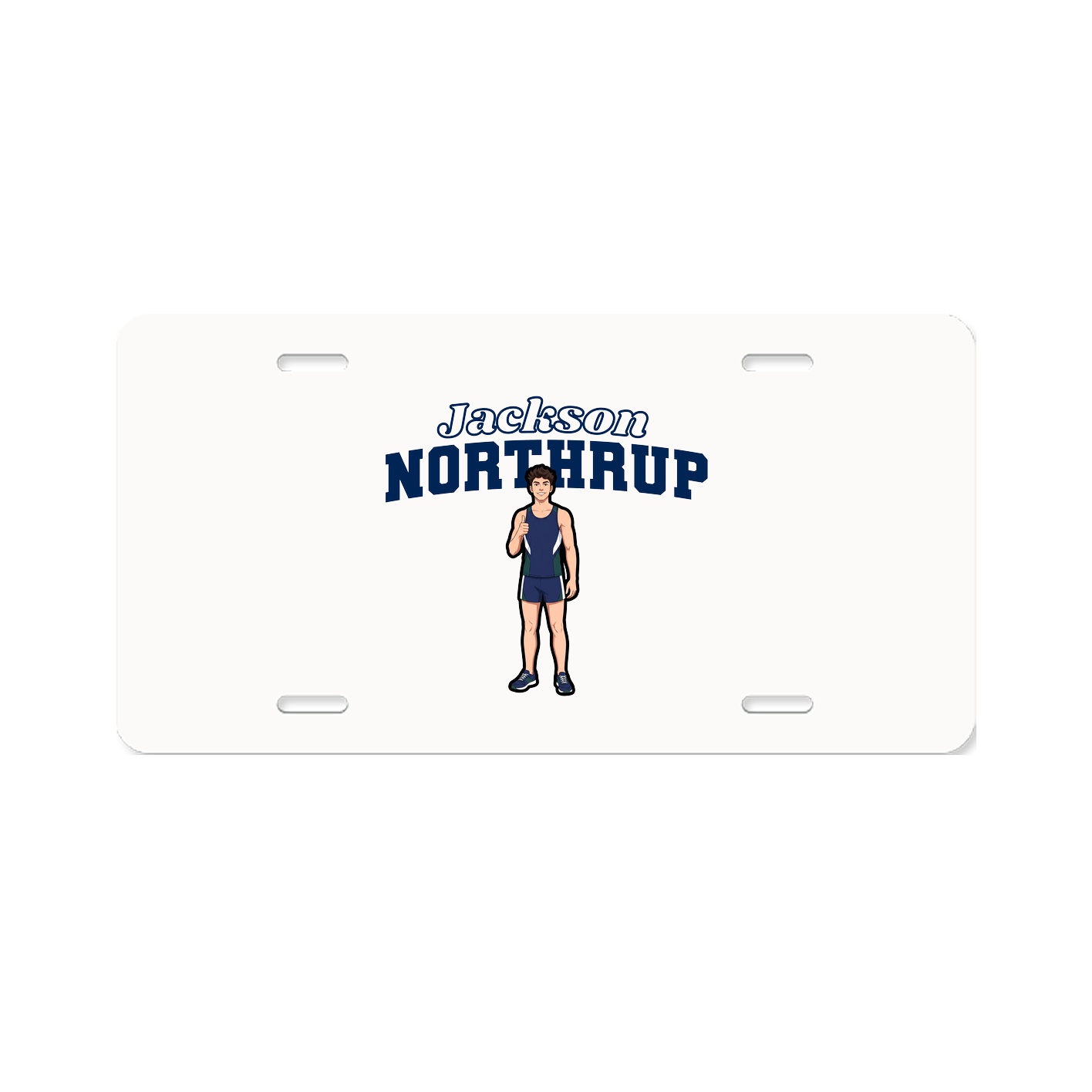 License Plate — Name Arch in Classic