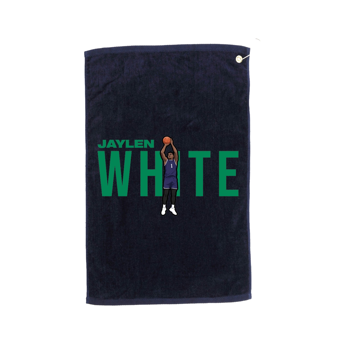 Golf Towel — Player Name in Navy