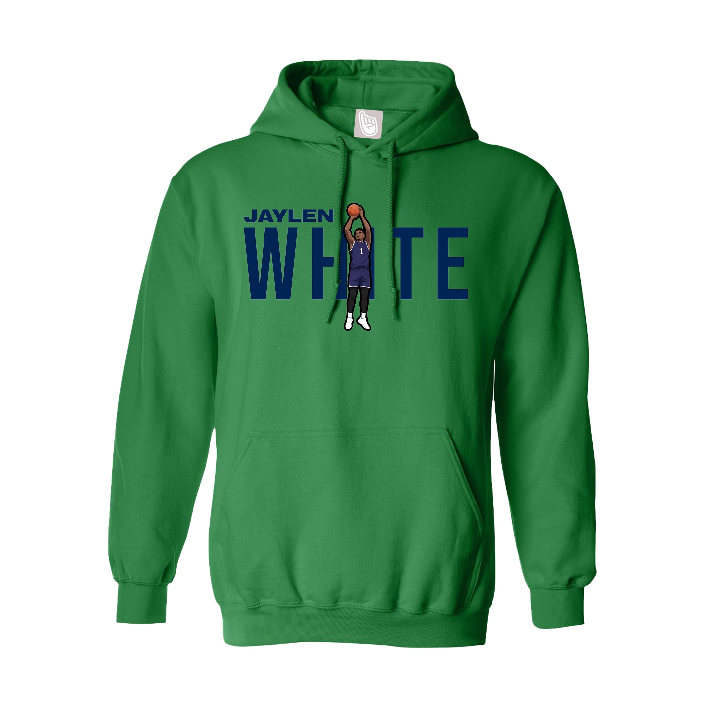 Hoodie — Player Name in Green