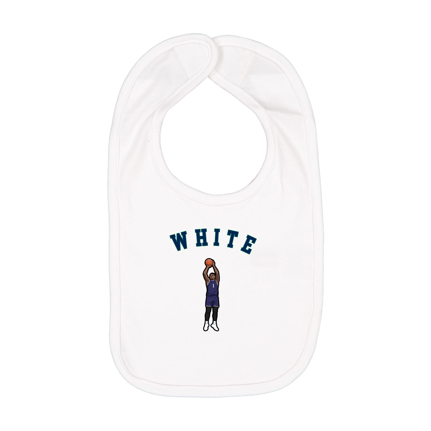 Infant Bib — Shirsey Arch in White