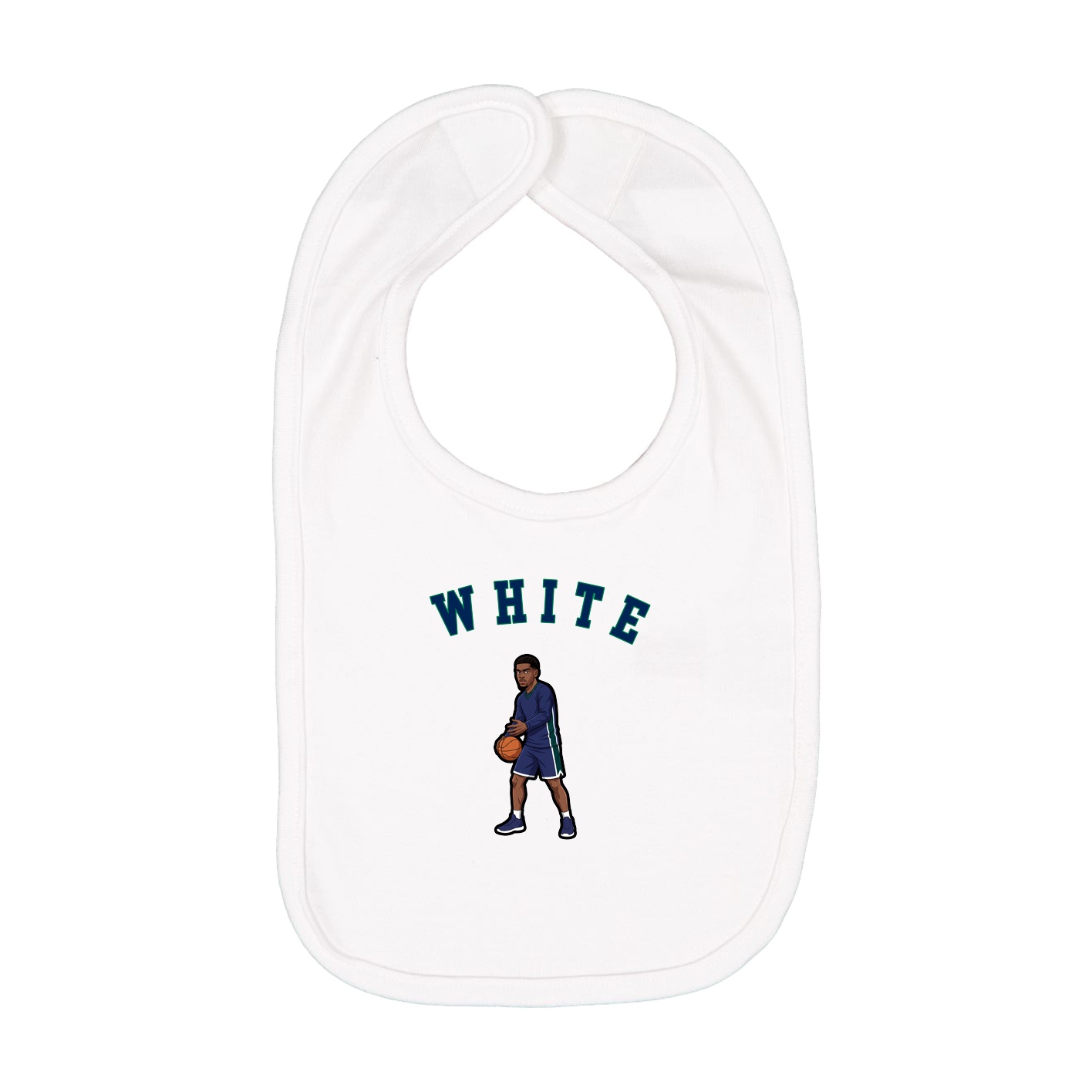 Infant Bib — Shirsey Arch in White