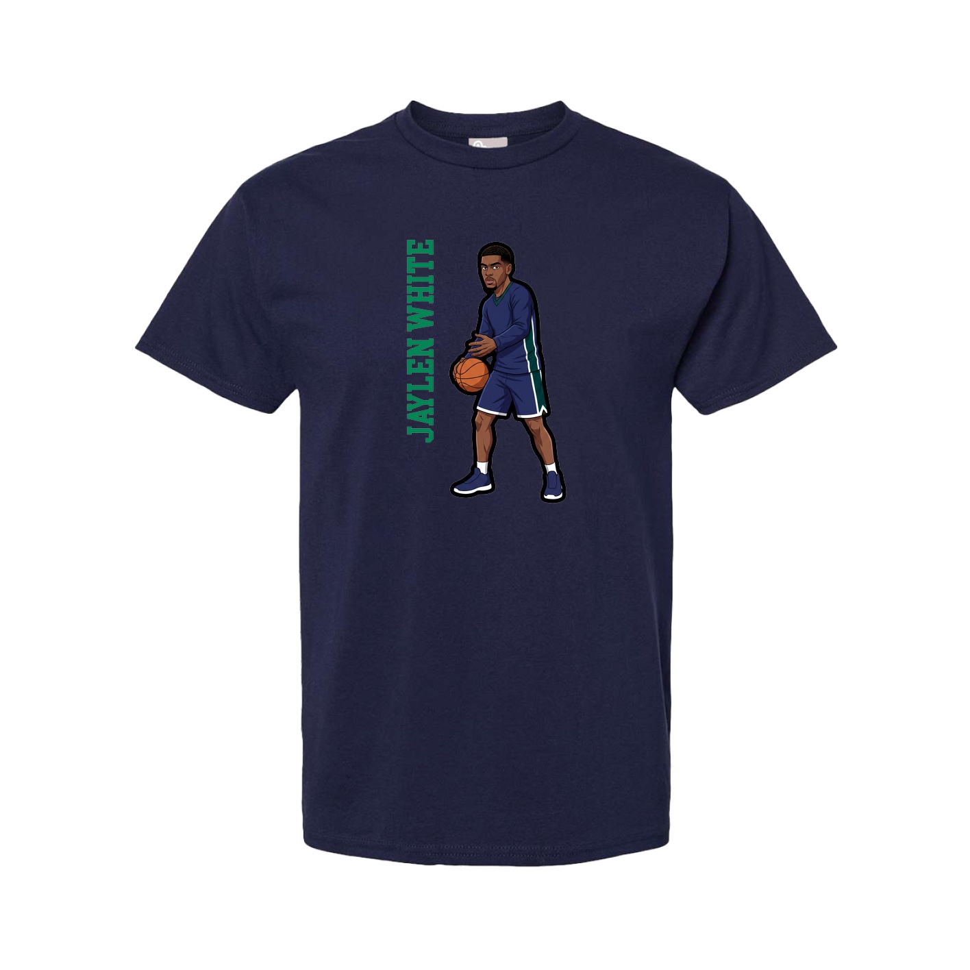 Tee — Name Vertical in Navy