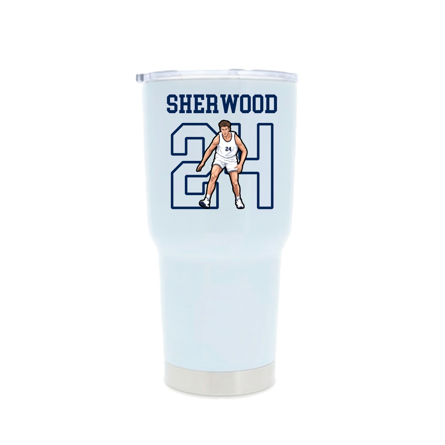 30oz Stainless Steel Tumbler — Shirsey in White