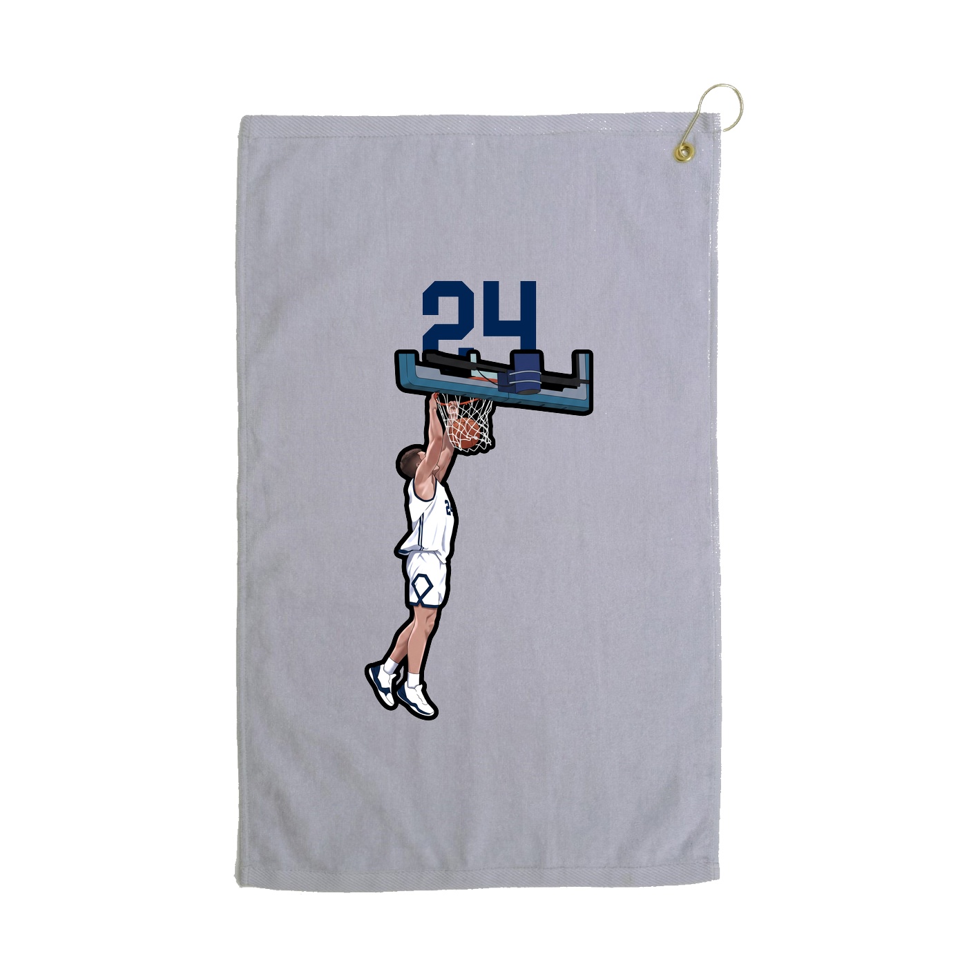 Golf Towel — Number Top in Grey