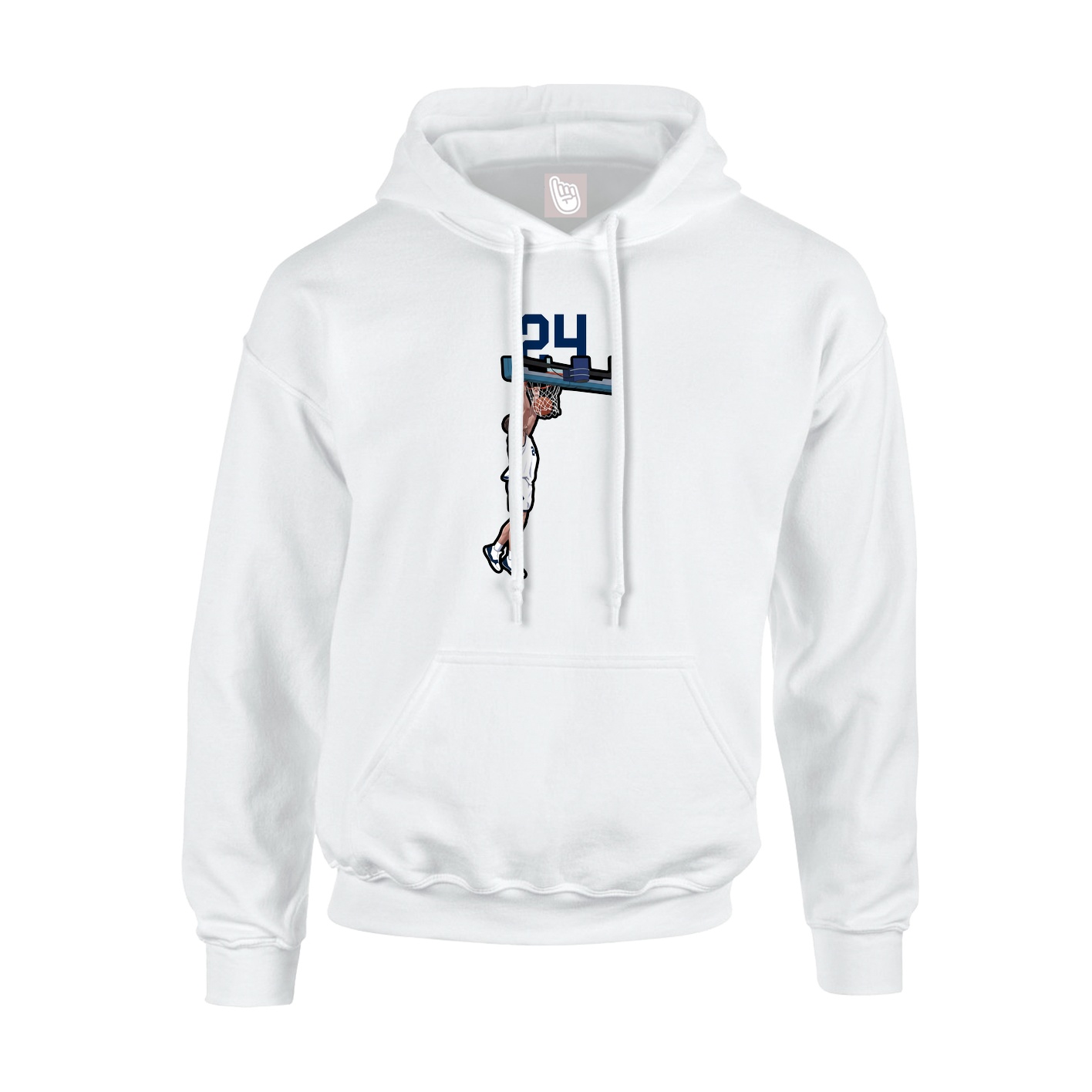 Hoodie — Number Top in White