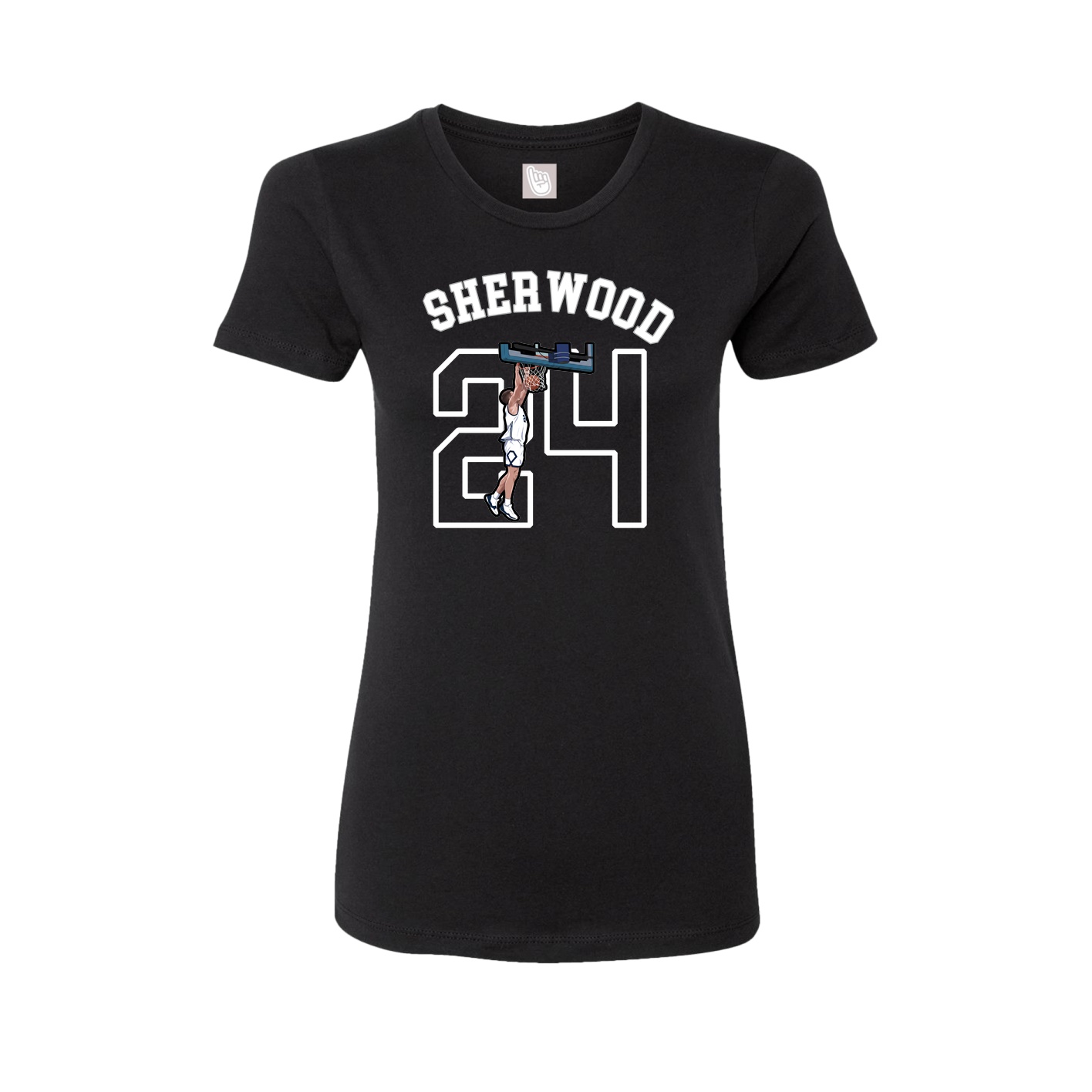Fitted Women's Tee — Shirsey Arch in Black