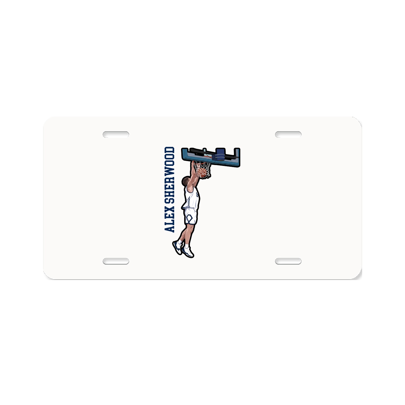 License Plate — Name Vertical in Classic