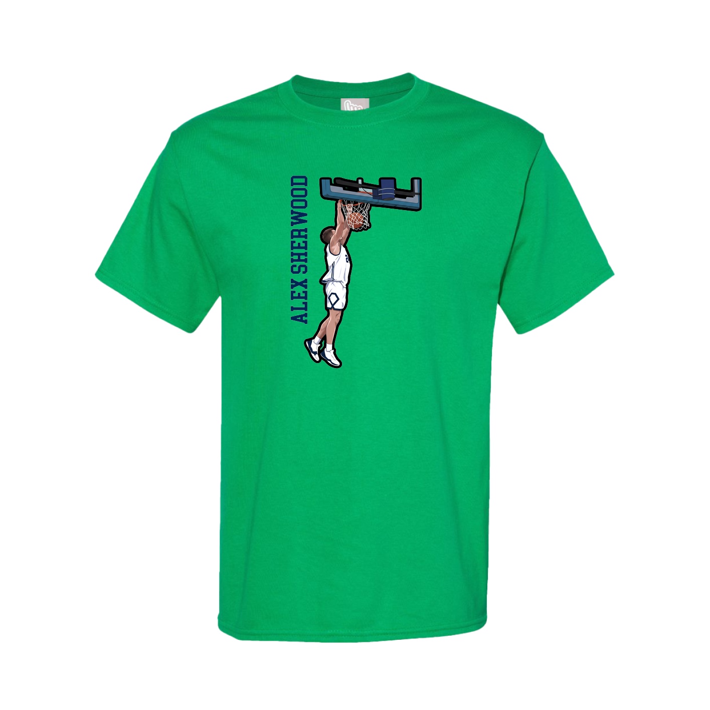 Tee — Name Vertical in Green