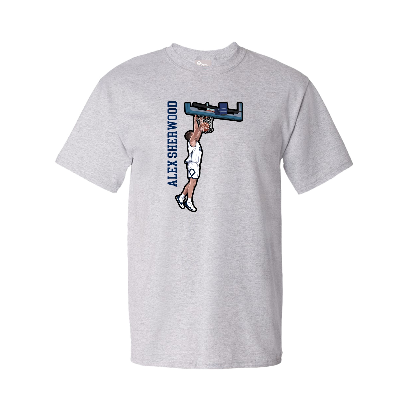 Youth Tee — Name Vertical in Grey