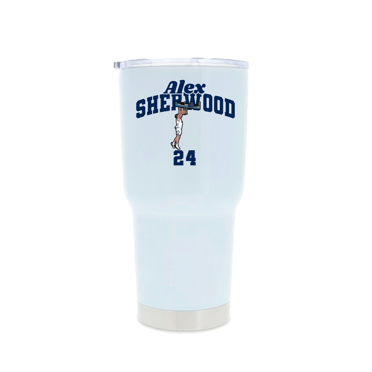 30oz Stainless Steel Tumbler — Signature Arch in White