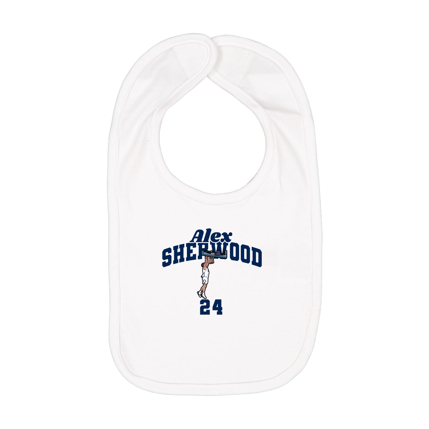 Infant Bib — Signature Arch in White