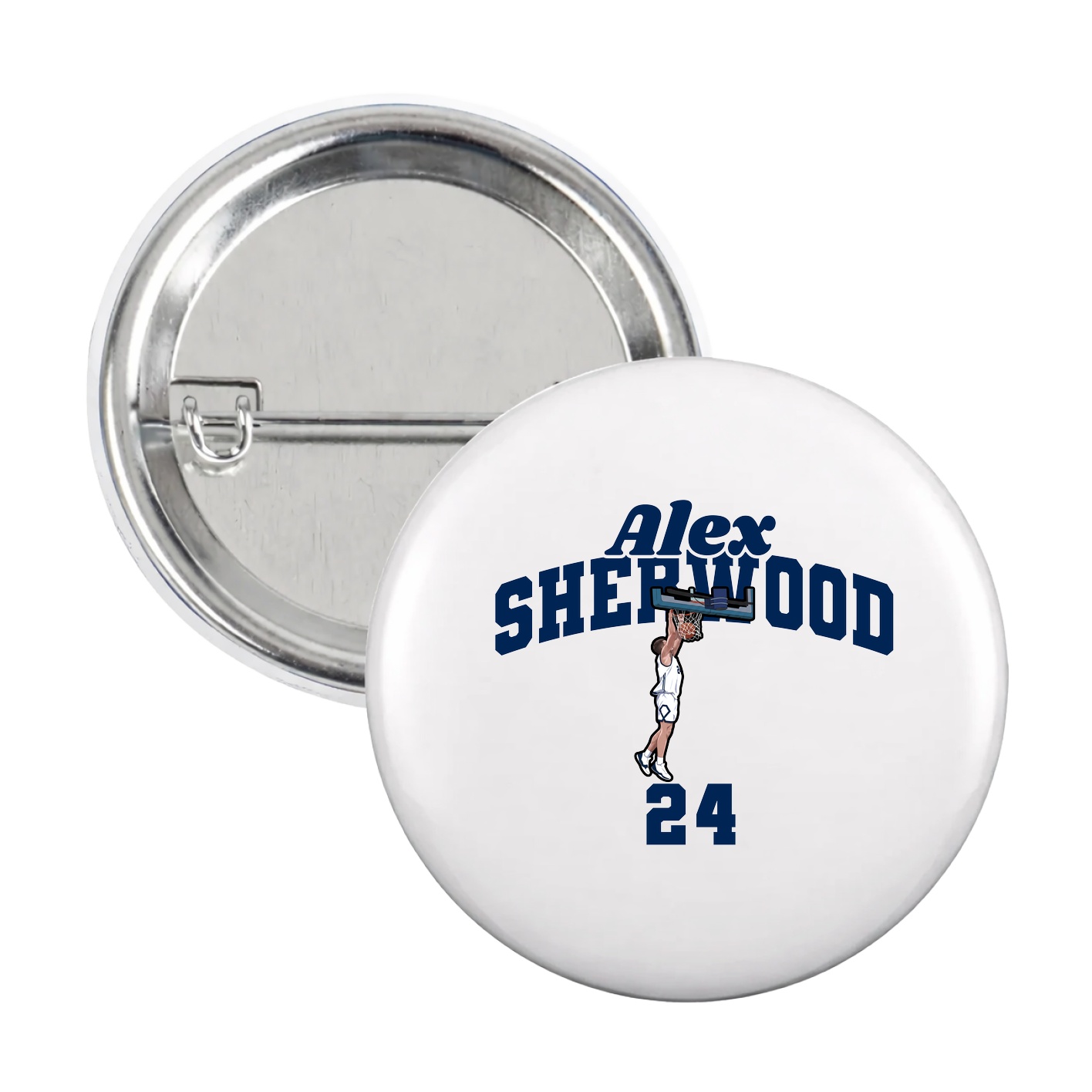 Game Day Button — Signature Arch in White