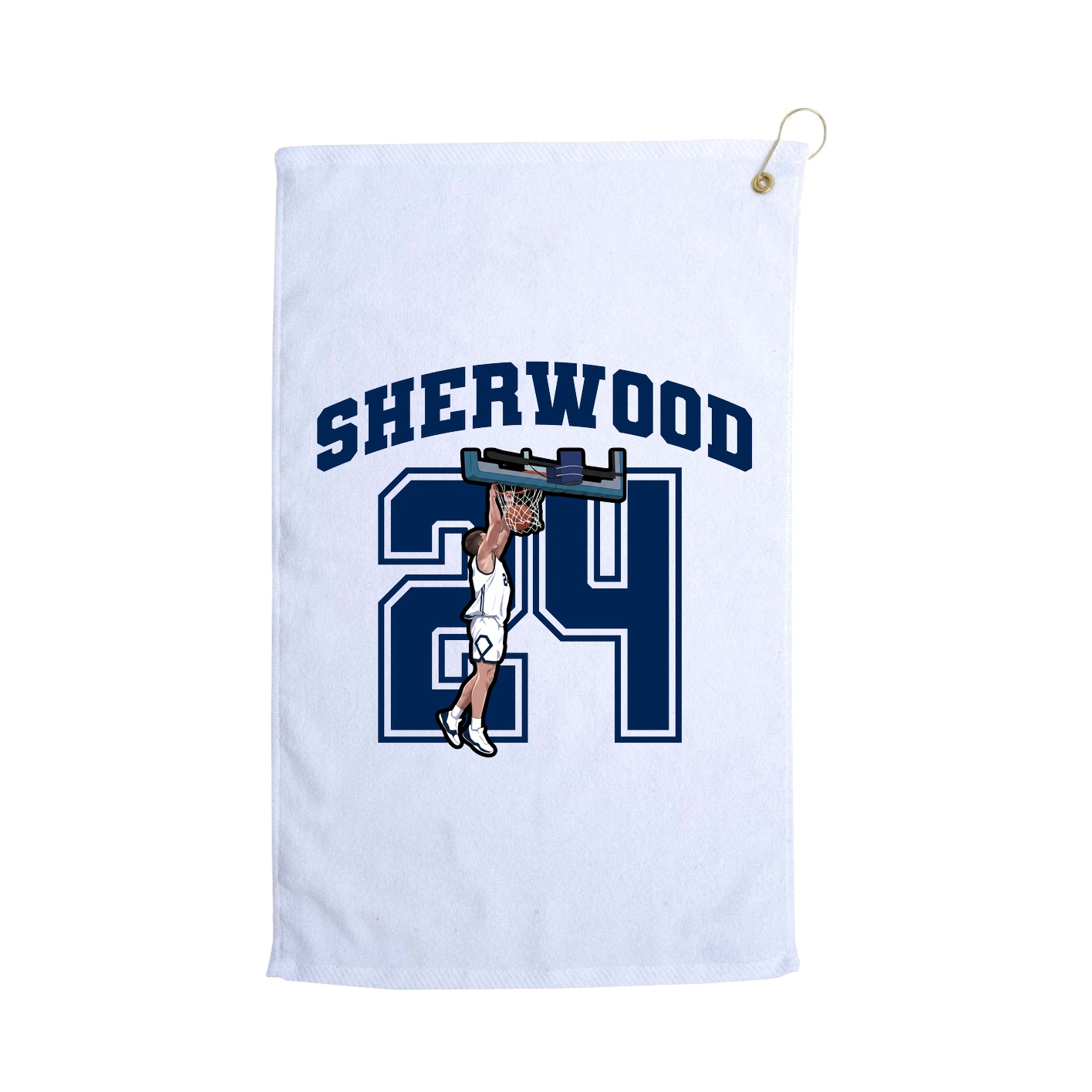 Golf Towel — Number in White