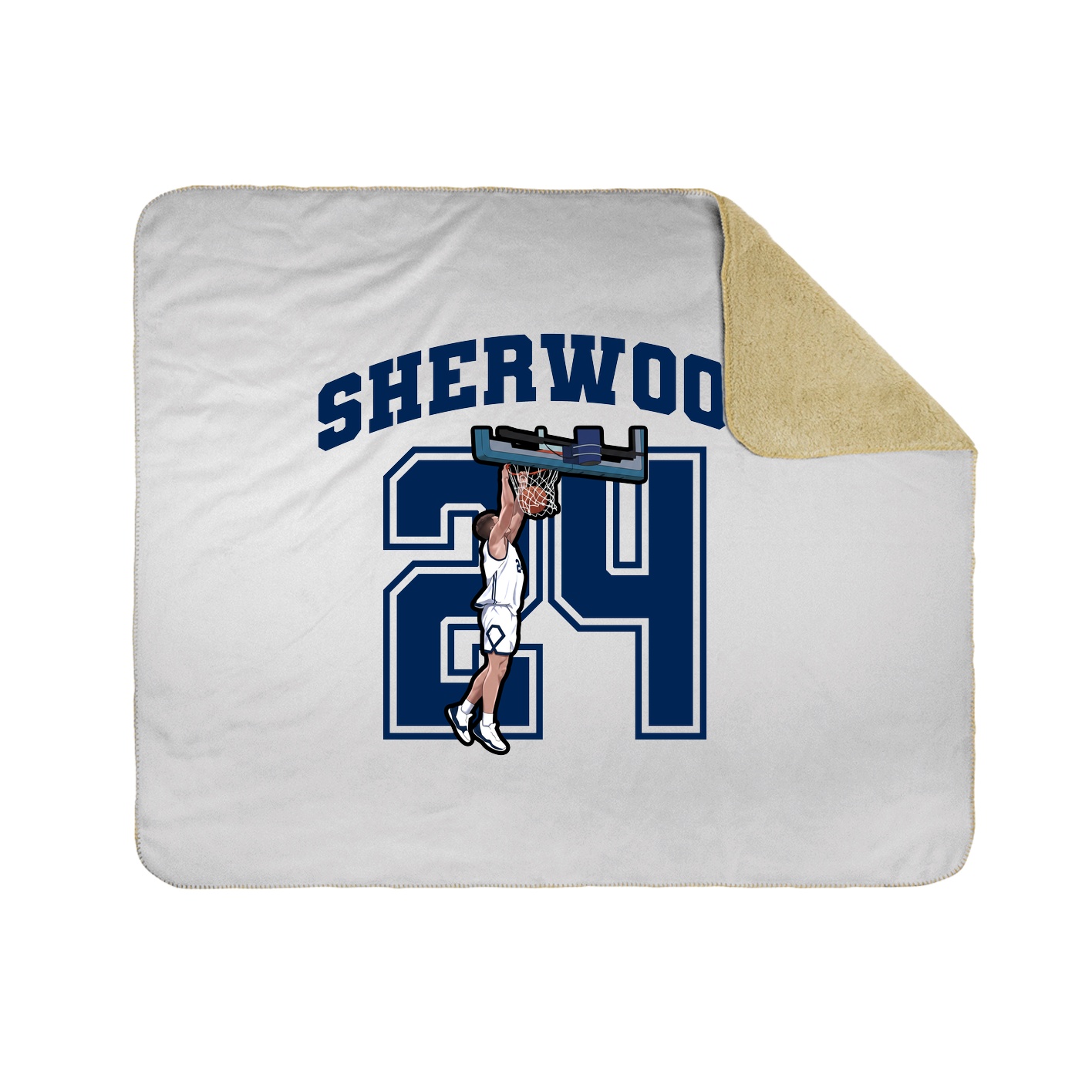 Throw Blanket — Number in White
