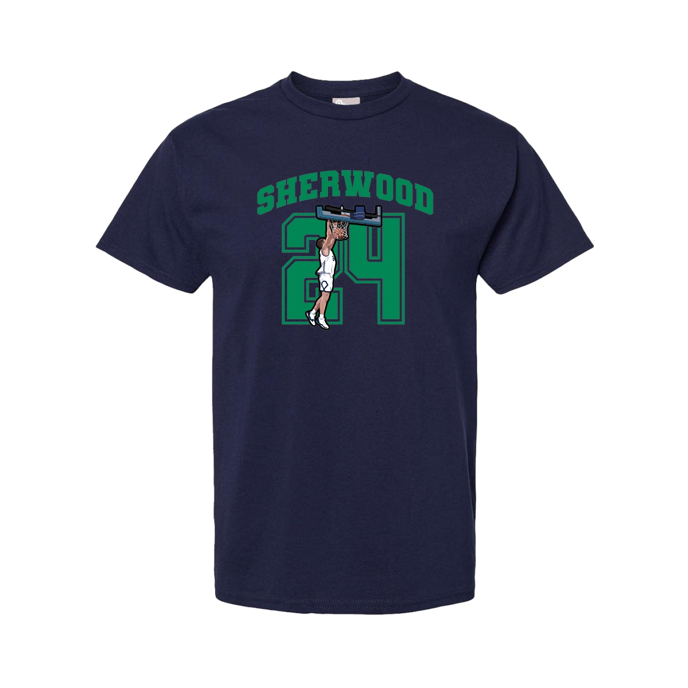 Youth Tee — Number in Navy