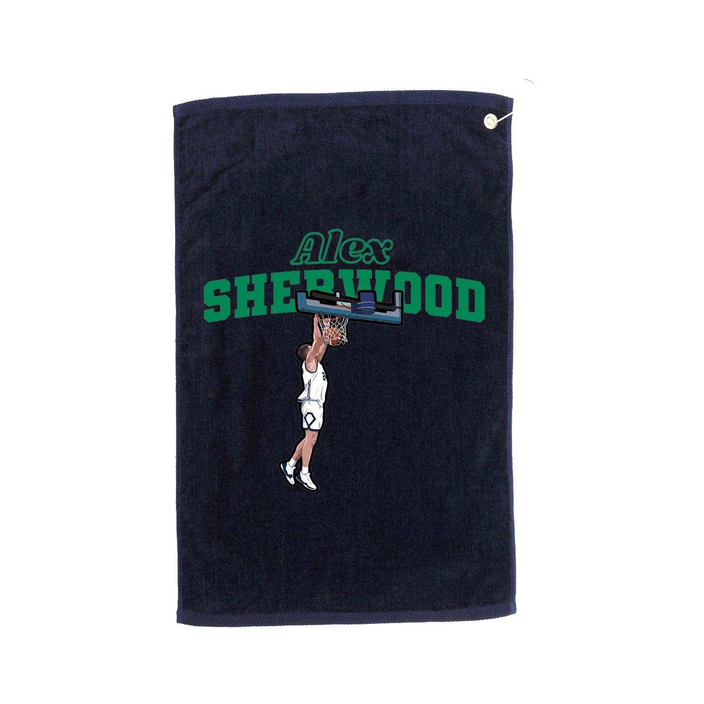 Golf Towel — Name Arch in Navy