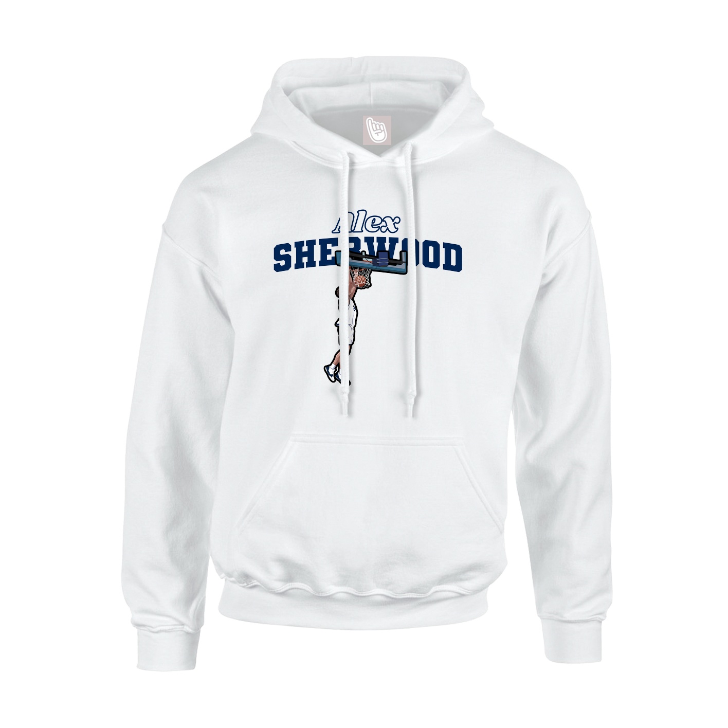 Hoodie — Name Arch in White