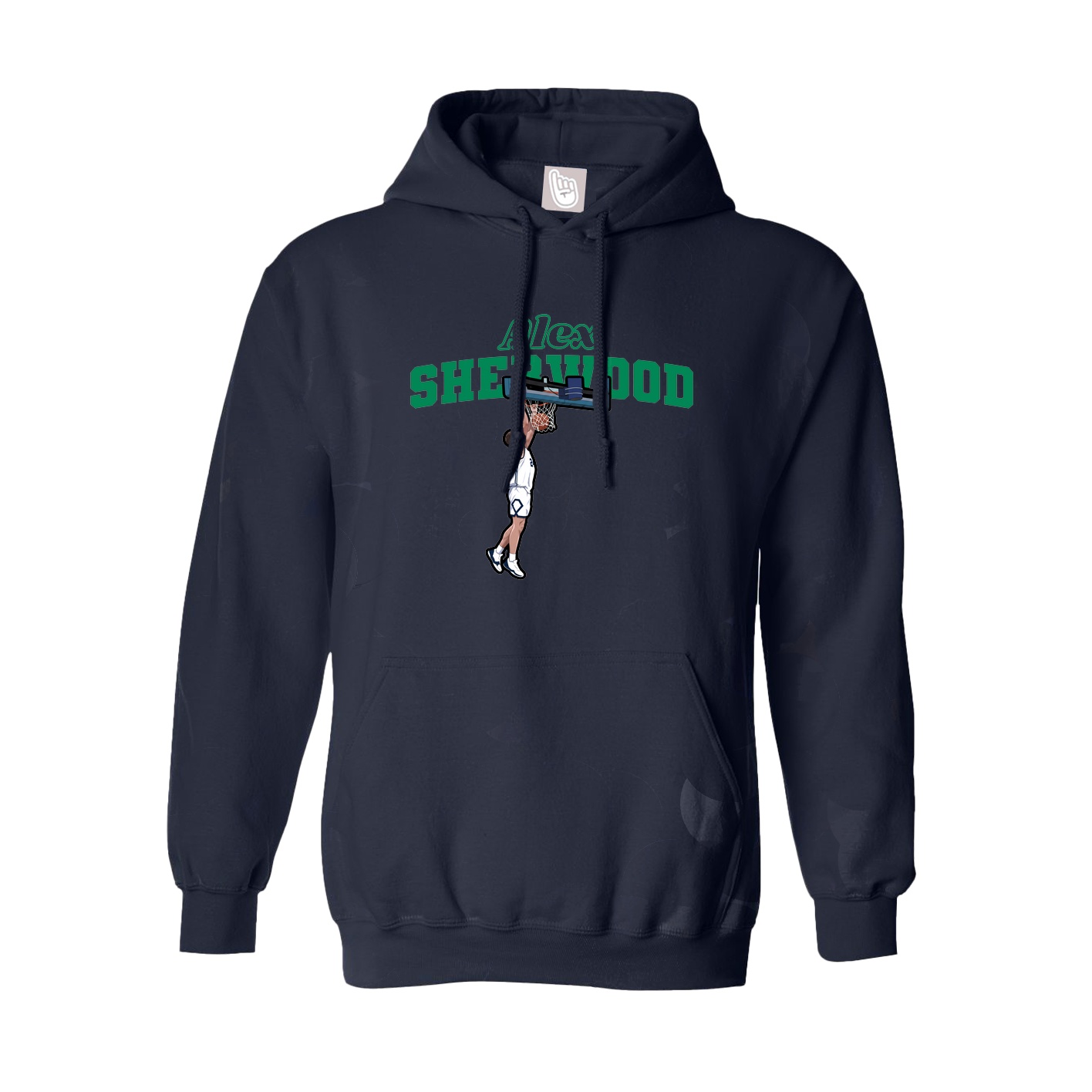 Youth Hoodie — Name Arch in Navy