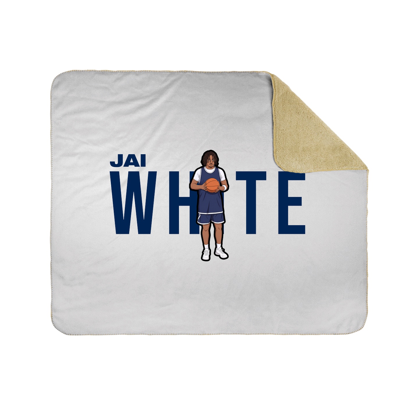 Throw Blanket — Player Name in White