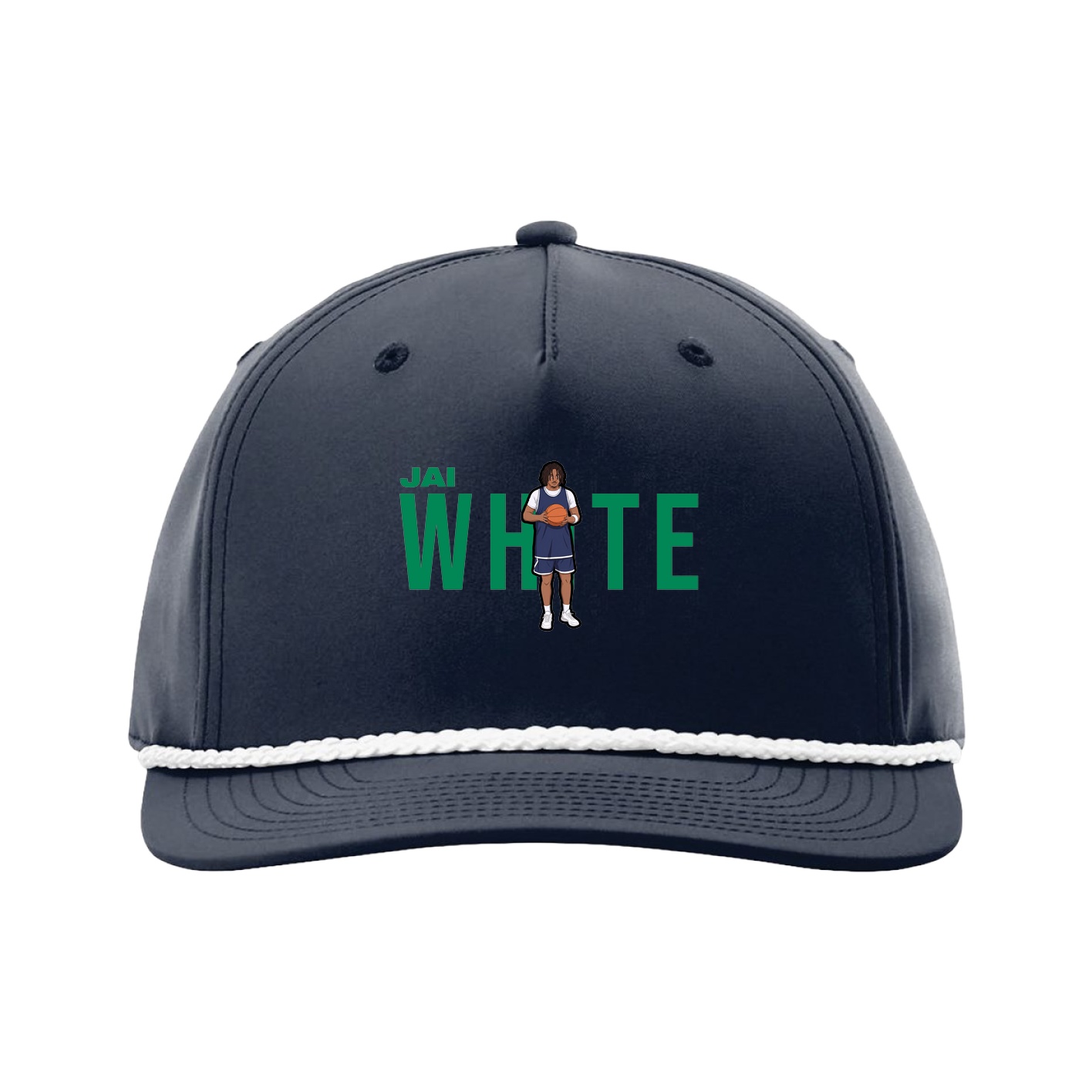 Five-Panel Classic Rope Cap — Player Name in Navy