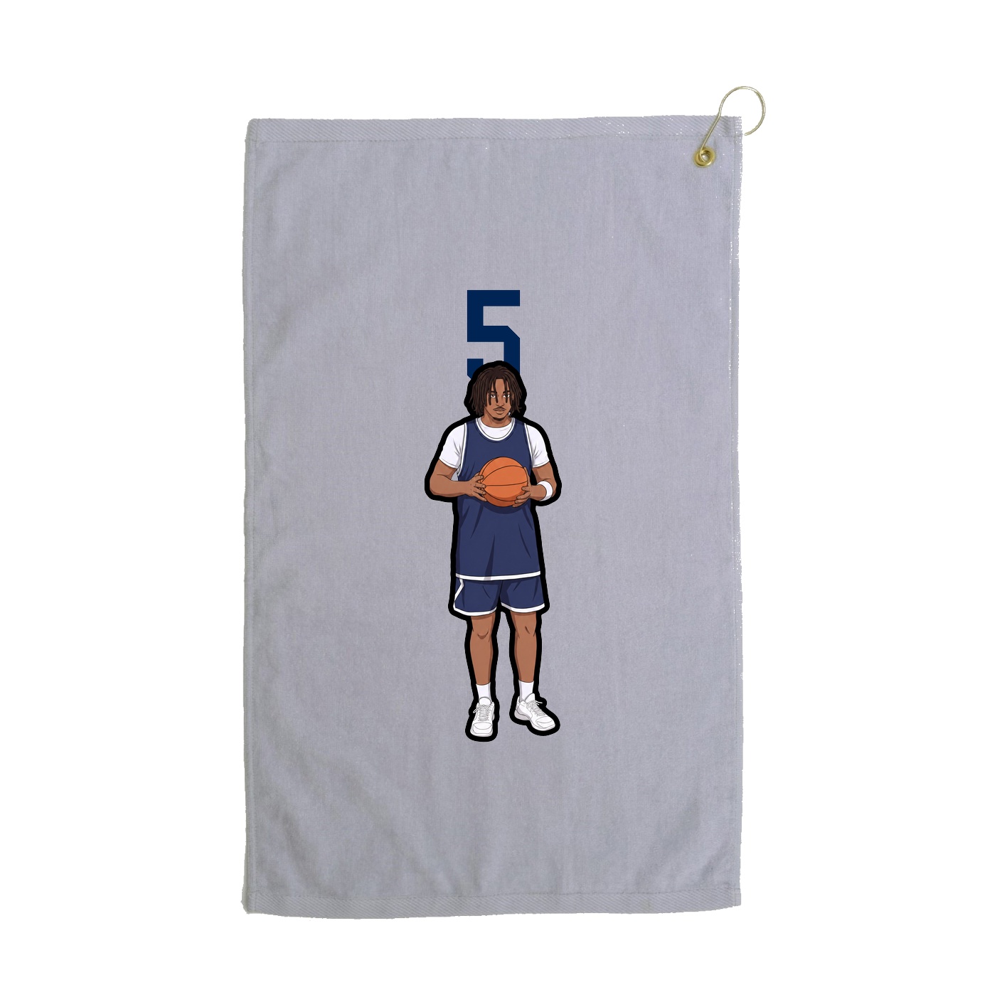 Golf Towel — Number Top in Grey