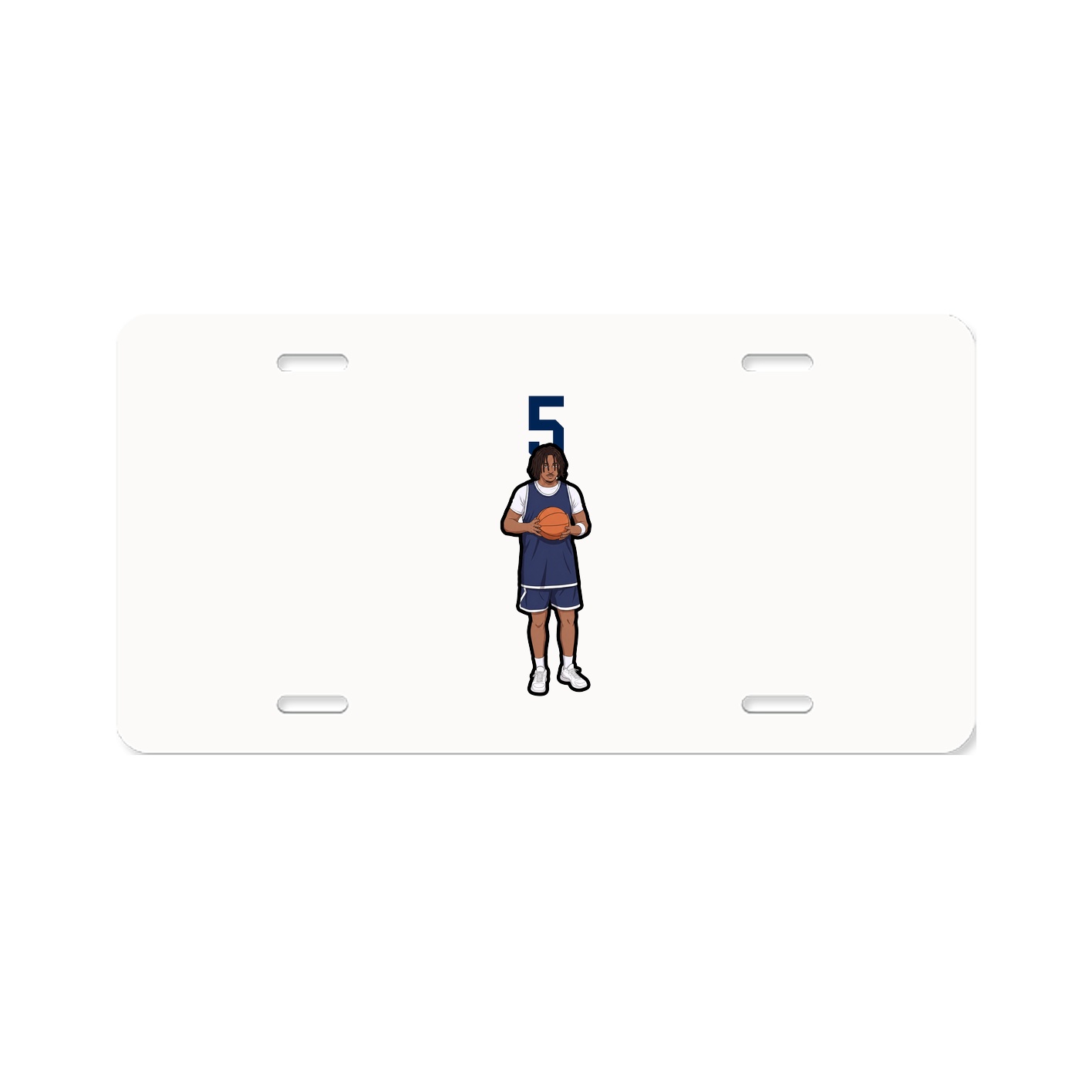 License Plate — Number Top in Classic