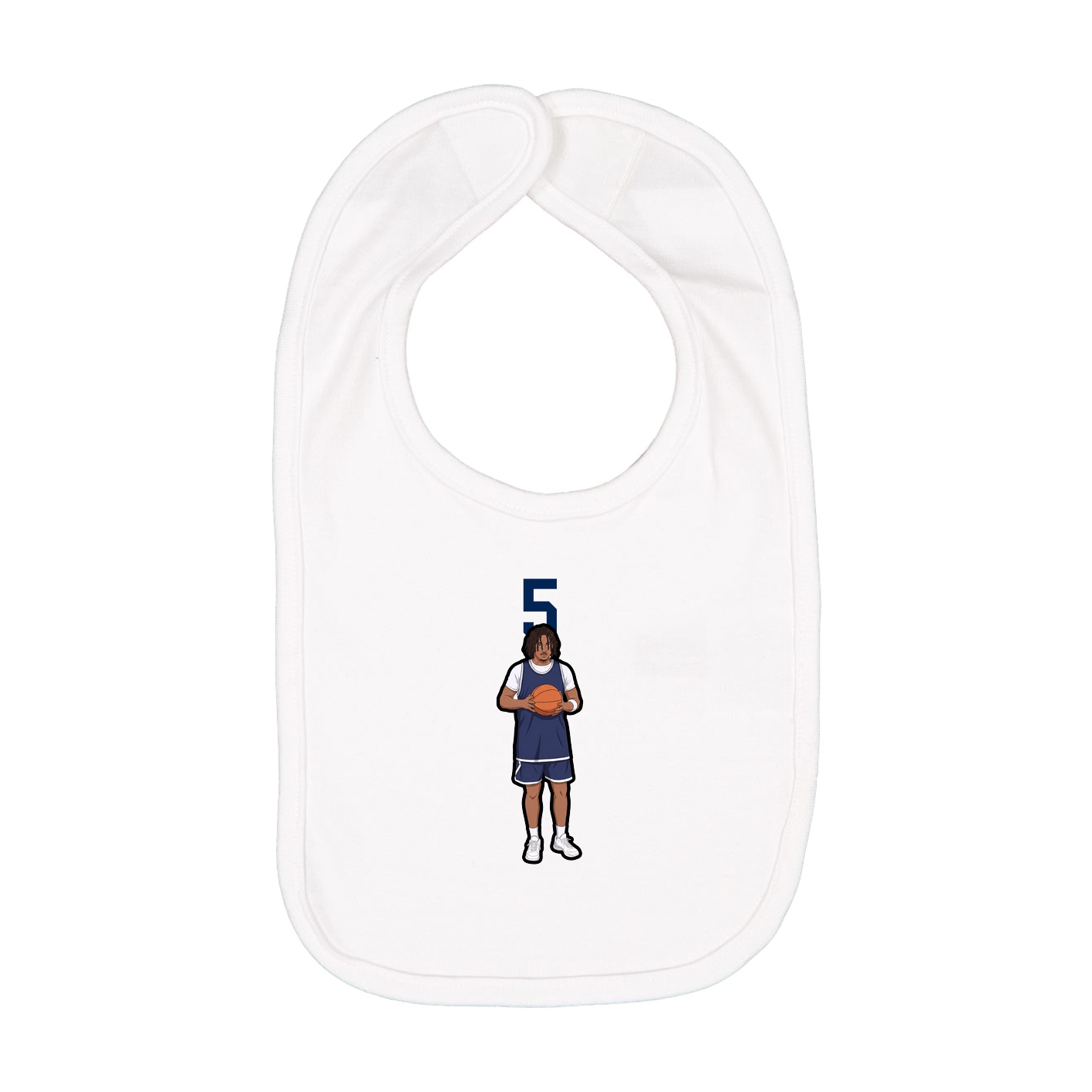 Infant Bib — Number Top in White