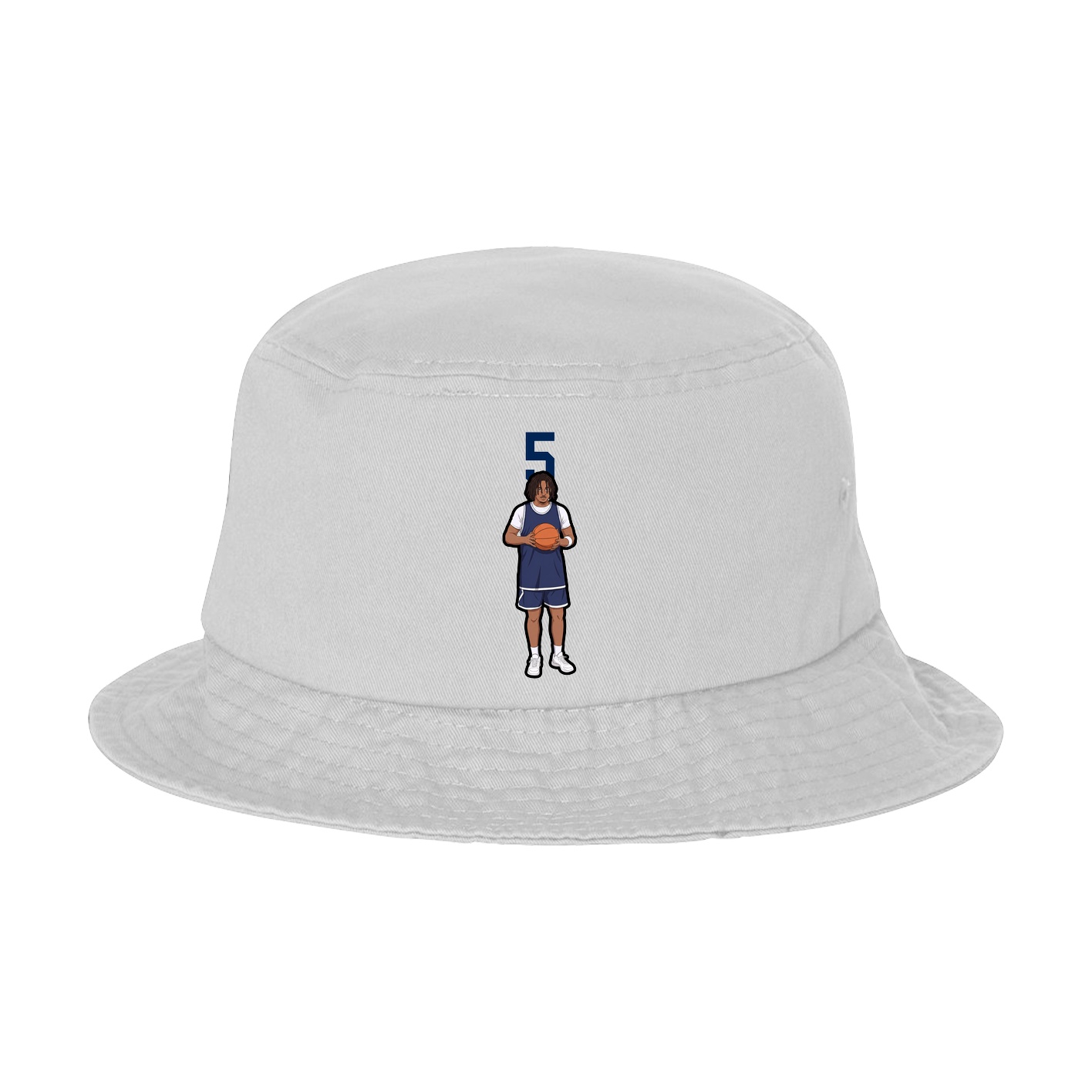 Bucket Cap — Number Top in White