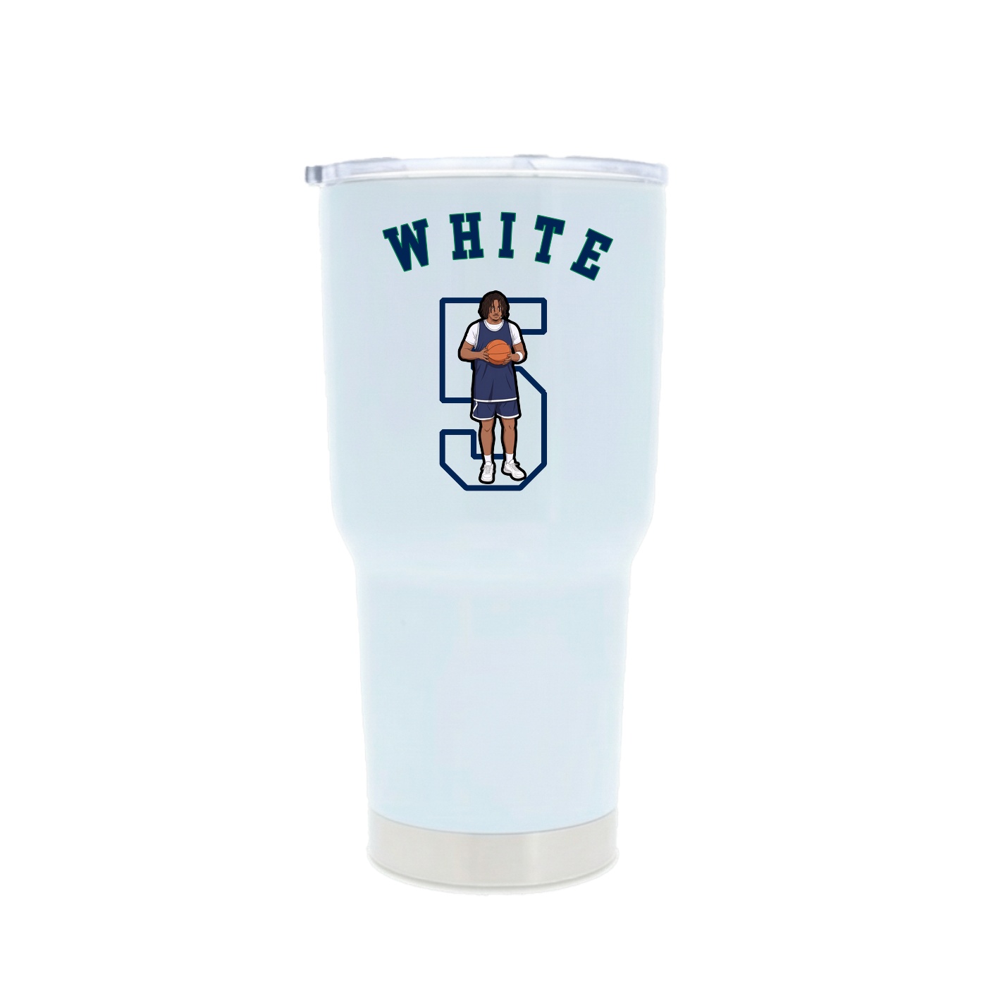 30oz Stainless Steel Tumbler — Shirsey Arch in White